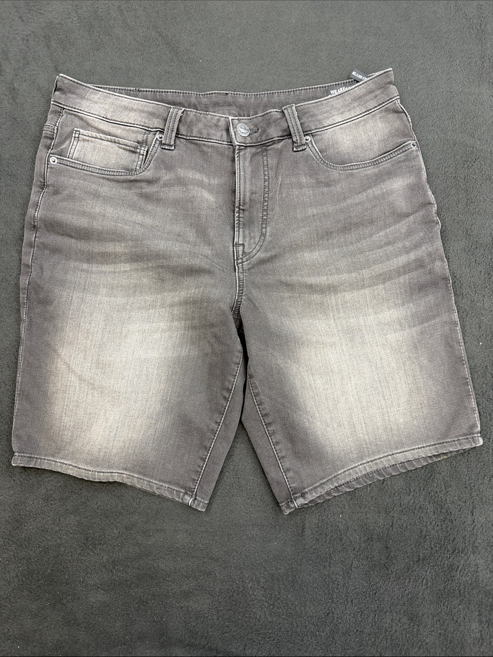 Buffalo David Bitton Washed Gray Denim Shorts